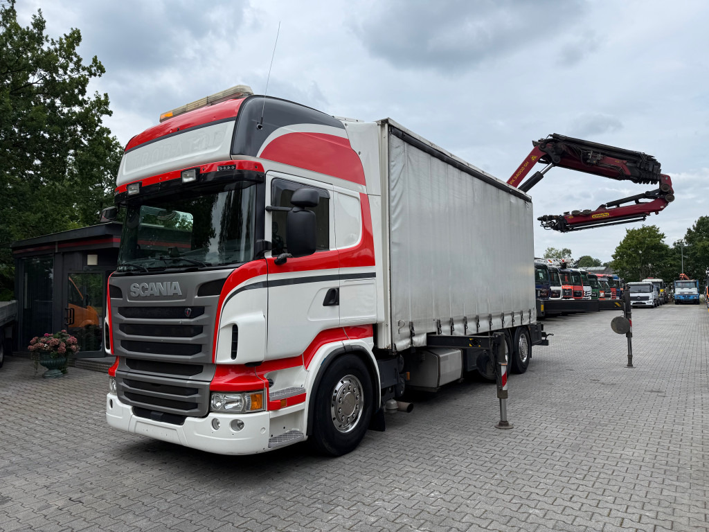 Camião de lona, Camião grua Scania R480 6X2 Palfinger 34002 bis 29 Meter: foto 12