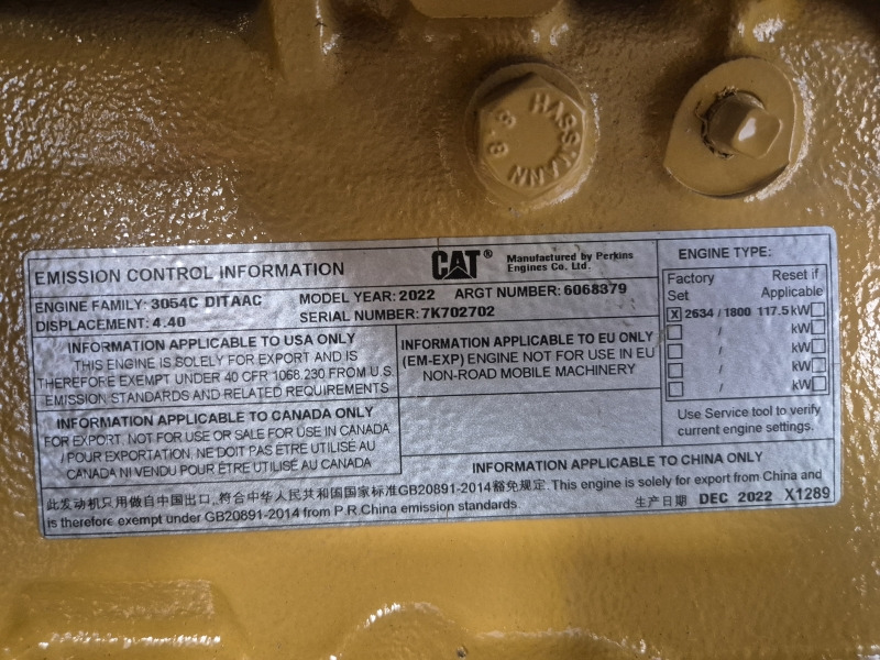 Caterpillar 3054C DITAAC Engine + Radiator - Motor por Equipamento industrial: foto 2 Caterpillar 3054C DITAAC Engine + Radiator - Motor por Equipamento industrial: foto 2