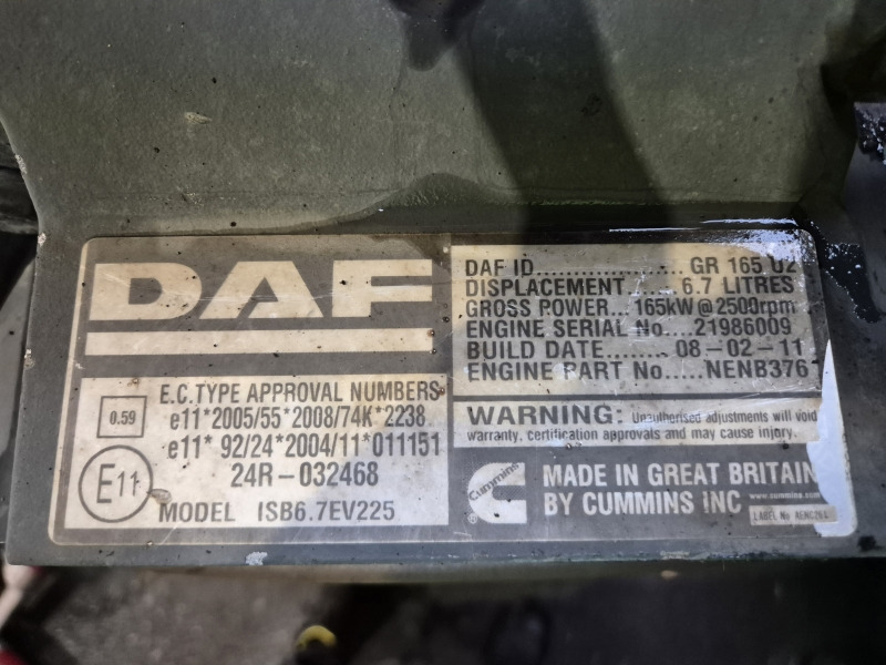 DAF GR165U2 EUR5 Engine (Truck) - Motor por Camião: foto 2 DAF GR165U2 EUR5 Engine (Truck) - Motor por Camião: foto 2