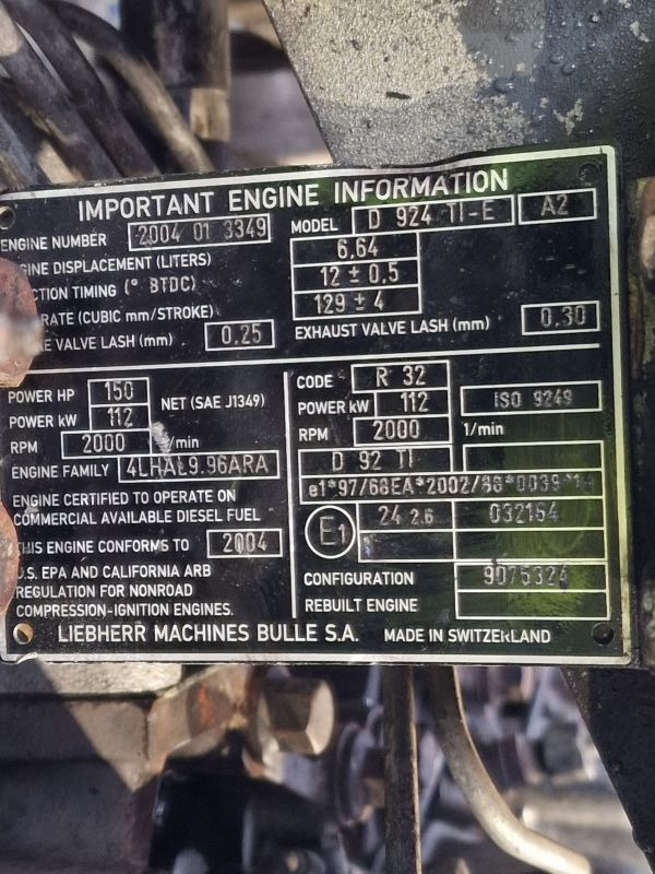 Leibherr D 924 TI-E Engine (Plant) - Motor por Máquina de construção: foto 2 Leibherr D 924 TI-E Engine (Plant) - Motor por Máquina de construção: foto 2