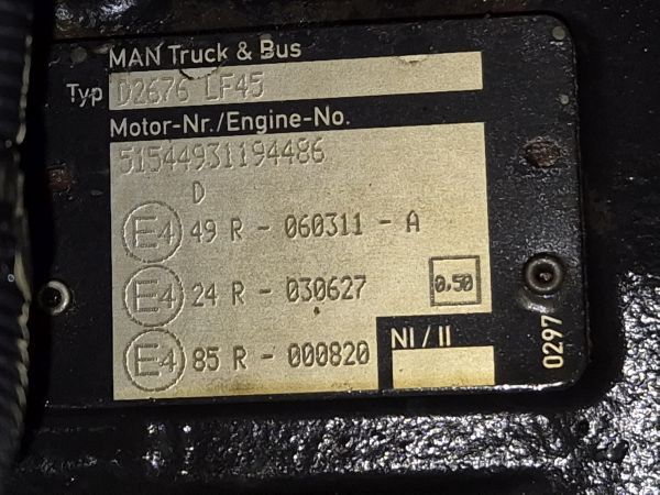 MAN D2676 LF45 Engine (Truck) - Motor por Camião: foto 2 MAN D2676 LF45 Engine (Truck) - Motor por Camião: foto 2
