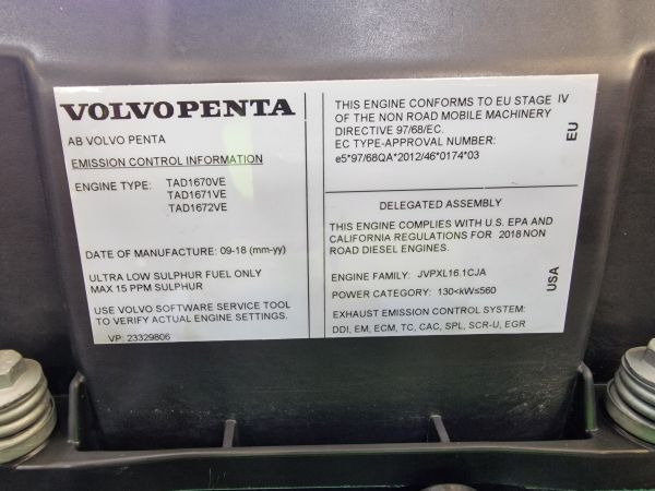 Motor por Equipamento industrial novo Volvo  TAD1672VE Engine (Industrial) New: foto 12
