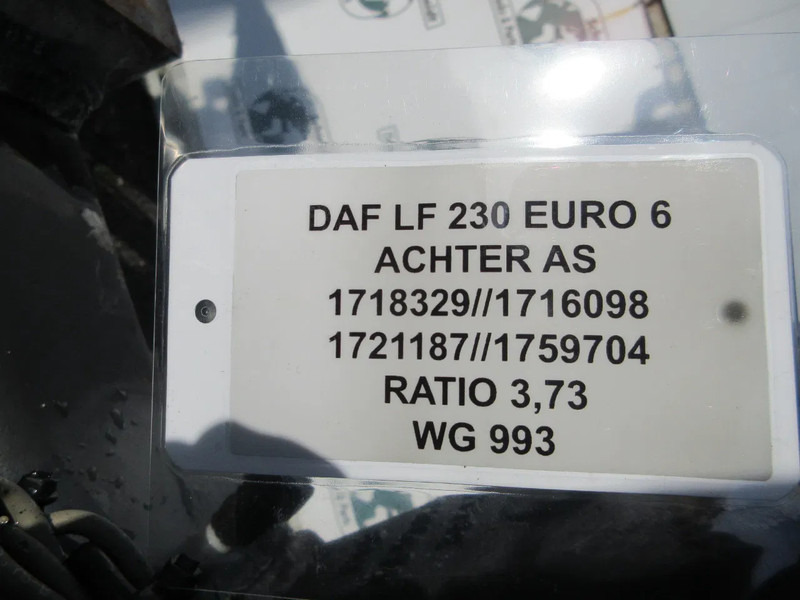 DAF 1718329 // 1716098 // 1721187 // 1759704 RATIO 3.73 DAF LF 230 EURO 6 MODEL 2020 - Eixo traseiro por Camião: foto 5 DAF 1718329 // 1716098 // 1721187 // 1759704 RATIO 3.73 DAF LF 230 EURO 6 MODEL 2020 - Eixo traseiro por Camião: foto 5