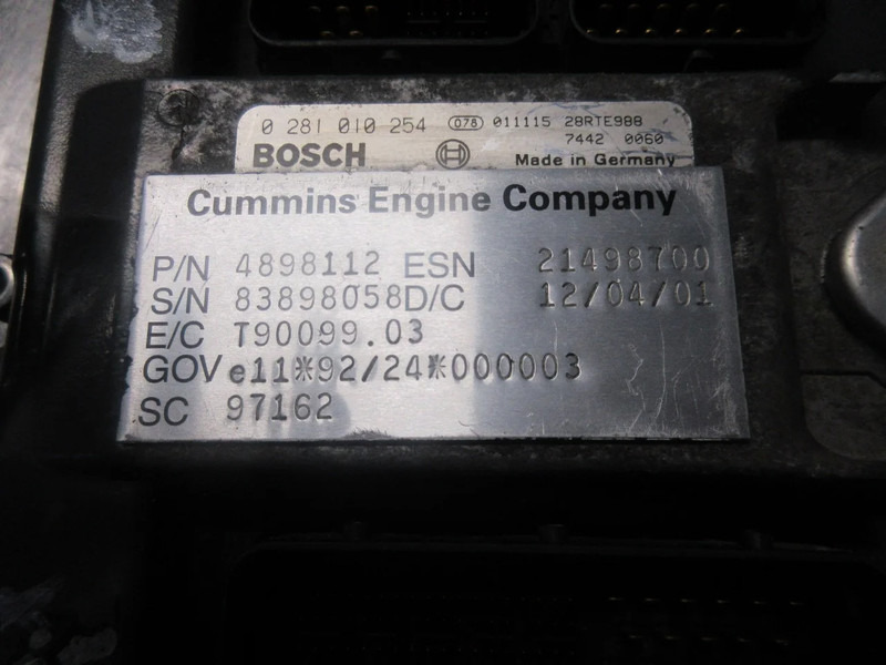 Iveco TRAKKER 340S34/ 4898112// BOSCH 0281 010 254 EBS MODULE - Sistema elétrico por Camião: foto 3 Iveco TRAKKER 340S34/ 4898112// BOSCH 0281 010 254 EBS MODULE - Sistema elétrico por Camião: foto 3
