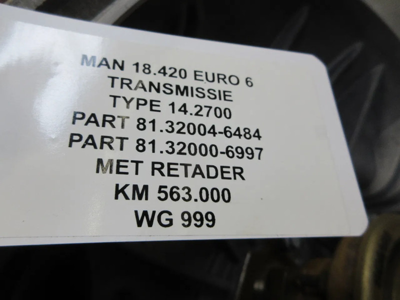 MAN 81.32004-6484 // 81.32000-6997 TIPMATIC 14.2700 NM MAN TGX TGS 18.460 MODEL 2020 - Caixa de velocidade por Camião: foto 5 MAN 81.32004-6484 // 81.32000-6997 TIPMATIC 14.2700 NM MAN TGX TGS 18.460 MODEL 2020 - Caixa de velocidade por Camião: foto 5