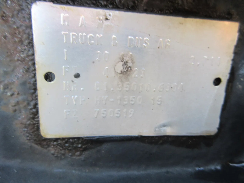 Eixo traseiro por Camião MAN 81.35003-7722//81.35010-6304 RATIO 1=2.71 HY 1350 MAN 24.500 EURO 6: foto 10 Eixo traseiro por Camião MAN 81.35003-7722//81.35010-6304 RATIO 1=2.71 HY 1350 MAN 24.500 EURO 6: foto 10