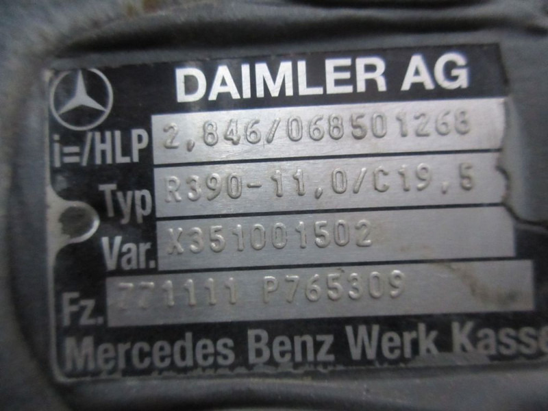 Mercedes-Benz A 000 350 43 03/ R390-11,0/C19.5 /TYPE 771111 RATIO 2,846/ ATEGO EURO 6 - Diferencial por Camião: foto 5 Mercedes-Benz A 000 350 43 03/ R390-11,0/C19.5 /TYPE 771111 RATIO 2,846/ ATEGO EURO 6 - Diferencial por Camião: foto 5