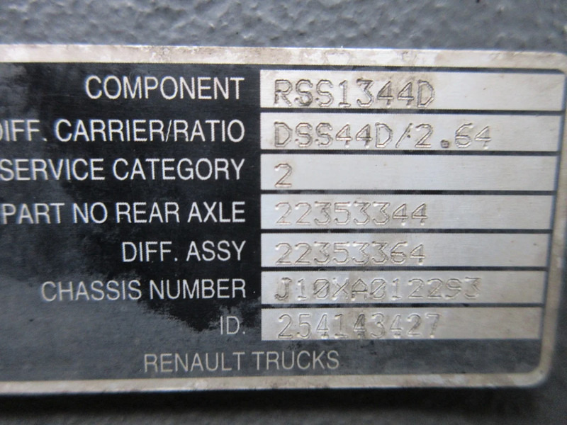 Renault 22353344//22353364//RSS1344D//2.64 RENAULT T 520 EURO 6 2020 - Eixo traseiro por Camião: foto 5 Renault 22353344//22353364//RSS1344D//2.64 RENAULT T 520 EURO 6 2020 - Eixo traseiro por Camião: foto 5
