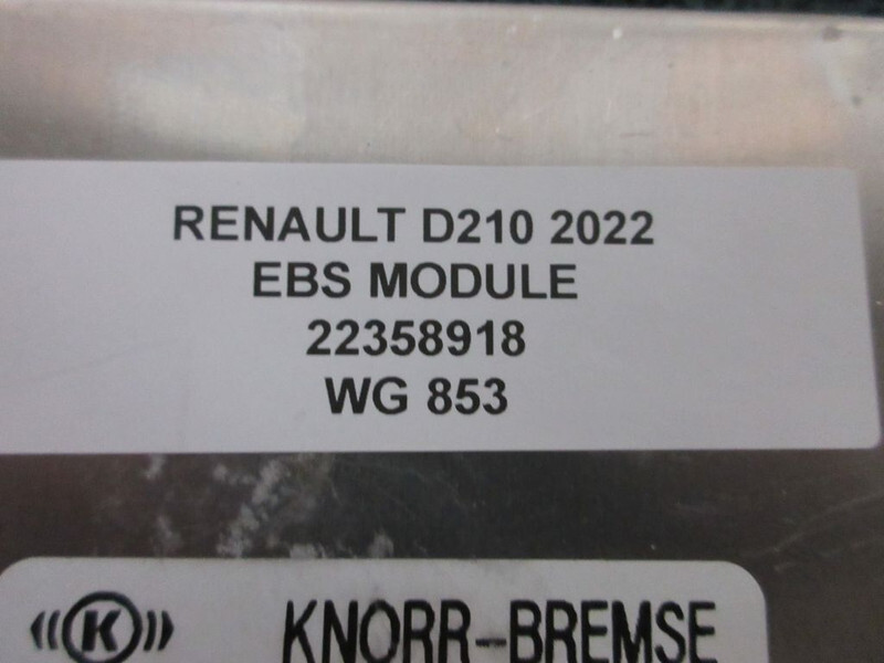 Renault 22358918 RENAULT D 210 EBS MODULEN EURO 6 - Sistema elétrico por Camião: foto 3 Renault 22358918 RENAULT D 210 EBS MODULEN EURO 6 - Sistema elétrico por Camião: foto 3