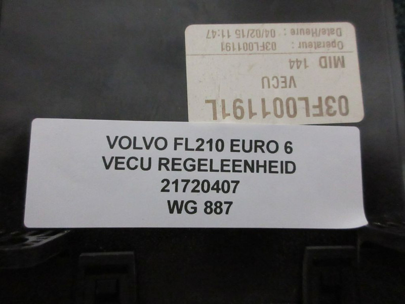 Volvo FL210 21720407 VECU REGELEENHEID EURO 6 - Sistema elétrico por Camião: foto 2 Volvo FL210 21720407 VECU REGELEENHEID EURO 6 - Sistema elétrico por Camião: foto 2