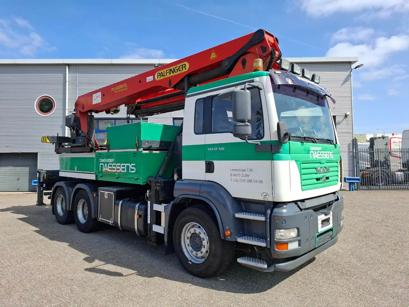 MAN TGA 33.410 / 6X4 / PALFINGER PK4000 1EL ROOFER CRANE / 25M / REMOTE / 2X BIG AXLE / 490677 KM / MANUAL / EURO-3 / 2005 - Camião grua: foto 4 MAN TGA 33.410 / 6X4 / PALFINGER PK4000 1EL ROOFER CRANE / 25M / REMOTE / 2X BIG AXLE / 490677 KM / MANUAL / EURO-3 / 2005 - Camião grua: foto 4