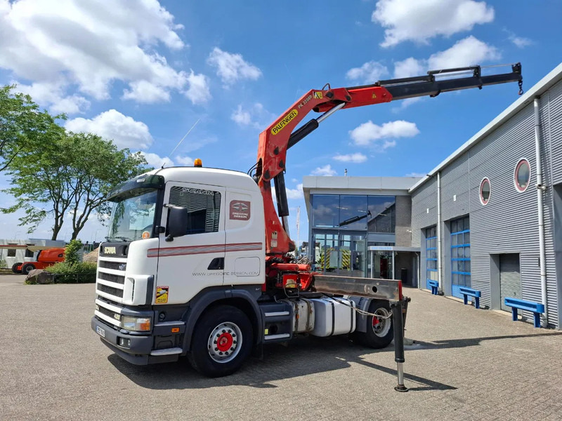 Scania 124G-420 / RETARDER / PALFINGER PK32080 / DOUBLE TANK / AIRCO / GOOD CONDITION / MANUAL / EURO-3 / 2004 - Camião grua: foto 2 Scania 124G-420 / RETARDER / PALFINGER PK32080 / DOUBLE TANK / AIRCO / GOOD CONDITION / MANUAL / EURO-3 / 2004 - Camião grua: foto 2