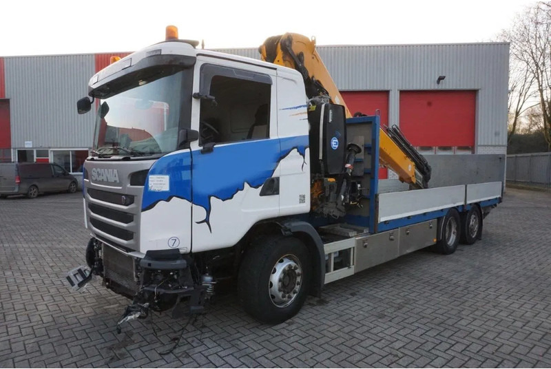 Scania G490 / ENGINE RUNNING / RETARDER / EFFER 255-5S CRANE REMOTE / PLATFORM / FULL-AIR / AUTOMATIC / EURO-6 / 2014 - Camião grua: foto 1 Scania G490 / ENGINE RUNNING / RETARDER / EFFER 255-5S CRANE REMOTE / PLATFORM / FULL-AIR / AUTOMATIC / EURO-6 / 2014 - Camião grua: foto 1