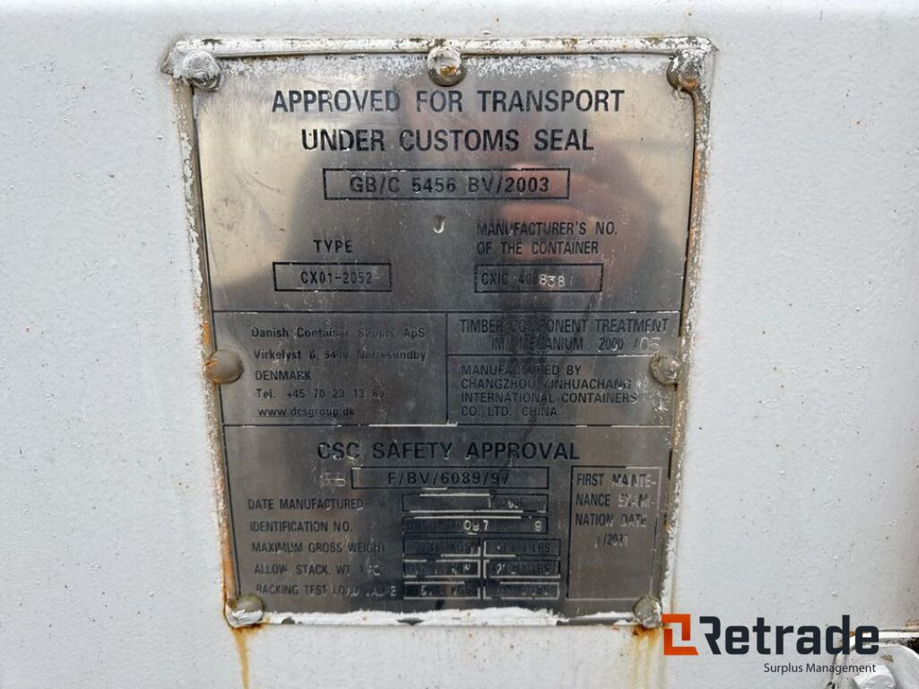 Equipamento de construção 20 fod Skibs container (A0025184): foto 7 Equipamento de construção 20 fod Skibs container (A0025184): foto 7