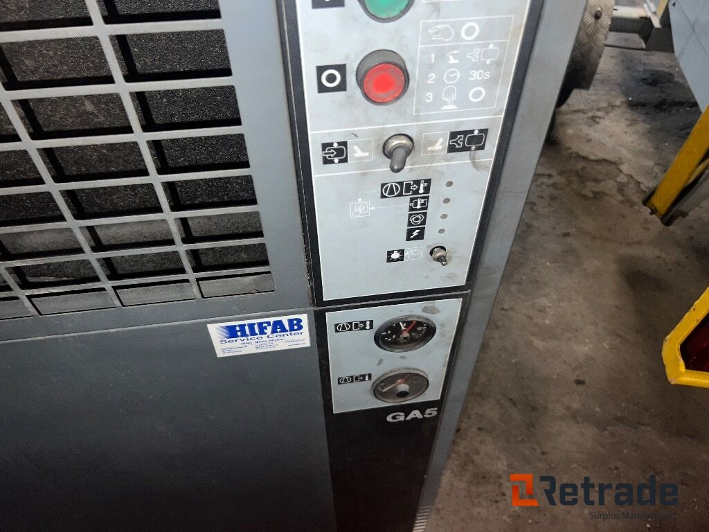 SkruvKompressor Atlas Copco GA5 & Gävle galvan lufttank 500liter - Máquina de construção: foto 5 SkruvKompressor Atlas Copco GA5 & Gävle galvan lufttank 500liter - Máquina de construção: foto 5