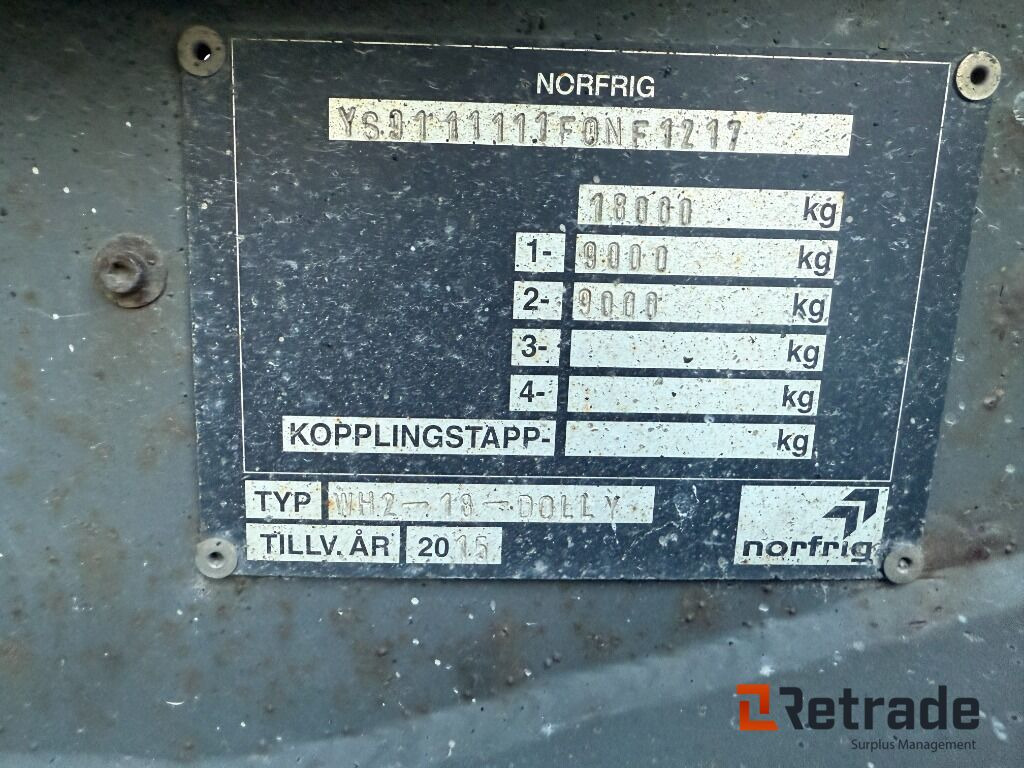 NORFRIG WH2-18- DOLLY - Reboque dolly: foto 2 NORFRIG WH2-18- DOLLY - Reboque dolly: foto 2