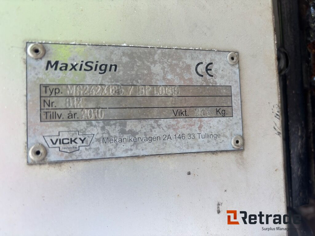 TMA skylt / kudde Maxi sign bp logic / Alpa 2001 MD TMA - Equipamento de construção: foto 4 TMA skylt / kudde Maxi sign bp logic / Alpa 2001 MD TMA - Equipamento de construção: foto 4