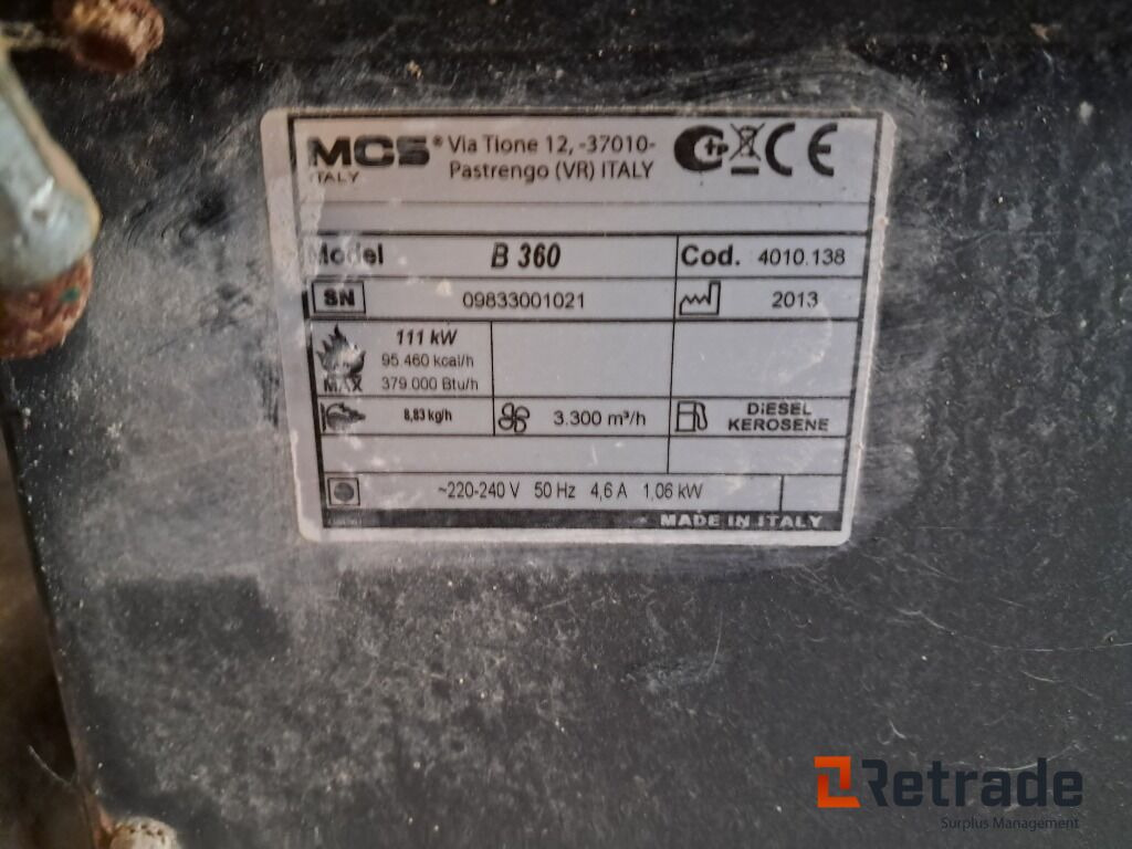 Varmekanon Master B 360 - Aquecedor industrial: foto 5 Varmekanon Master B 360 - Aquecedor industrial: foto 5