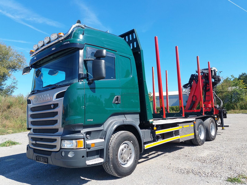 Scania R490 6x4 Euro 6 Kurzholz Palfinger AHK (2) - Camião de transporte de madeira, Camião grua: foto 1 Scania R490 6x4 Euro 6 Kurzholz Palfinger AHK (2) - Camião de transporte de madeira, Camião grua: foto 1