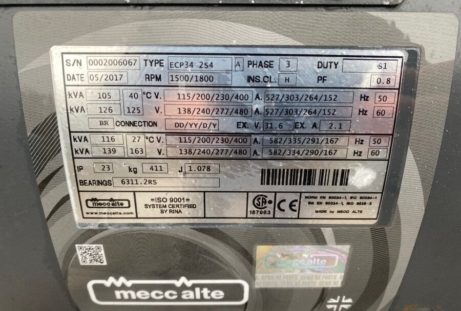 Diversen ECP34 2S4 - Iveco Engine,126kVA,New oils, filters, Mecc Alte ECP34 2S4 - Iveco Engine,126kVA,New oils, filters, Like New - Gerador elétrico: foto 4 Diversen ECP34 2S4 - Iveco Engine,126kVA,New oils, filters, Mecc Alte ECP34 2S4 - Iveco Engine,126kVA,New oils, filters, Like New - Gerador elétrico: foto 4