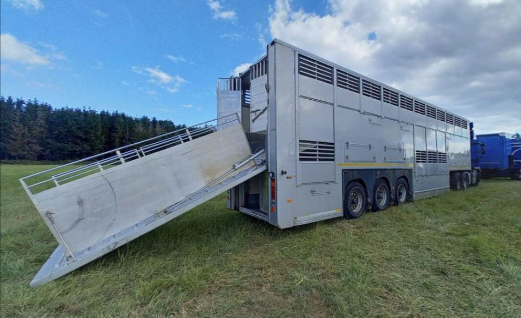 Gray and Adams Gadd3 / Works Great / Hydraulic / 2 Levels - Semi-reboque transporte de gado: foto 3 Gray and Adams Gadd3 / Works Great / Hydraulic / 2 Levels - Semi-reboque transporte de gado: foto 3