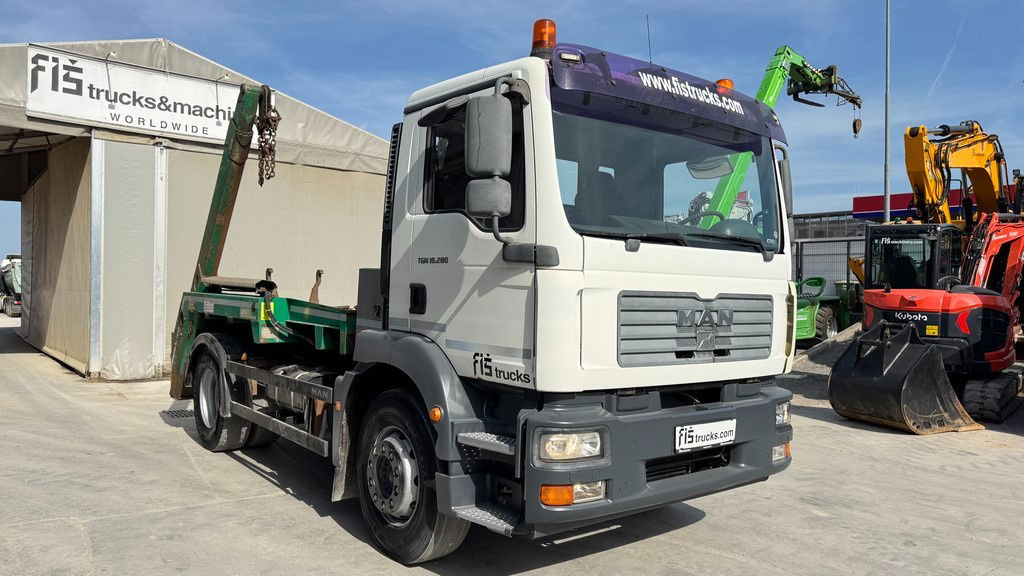 MAN TGM 18.280 4x2 absetz tipper - euro 3 - Camião transportador de contêineres/ Caixa móvel: foto 3 MAN TGM 18.280 4x2 absetz tipper - euro 3 - Camião transportador de contêineres/ Caixa móvel: foto 3