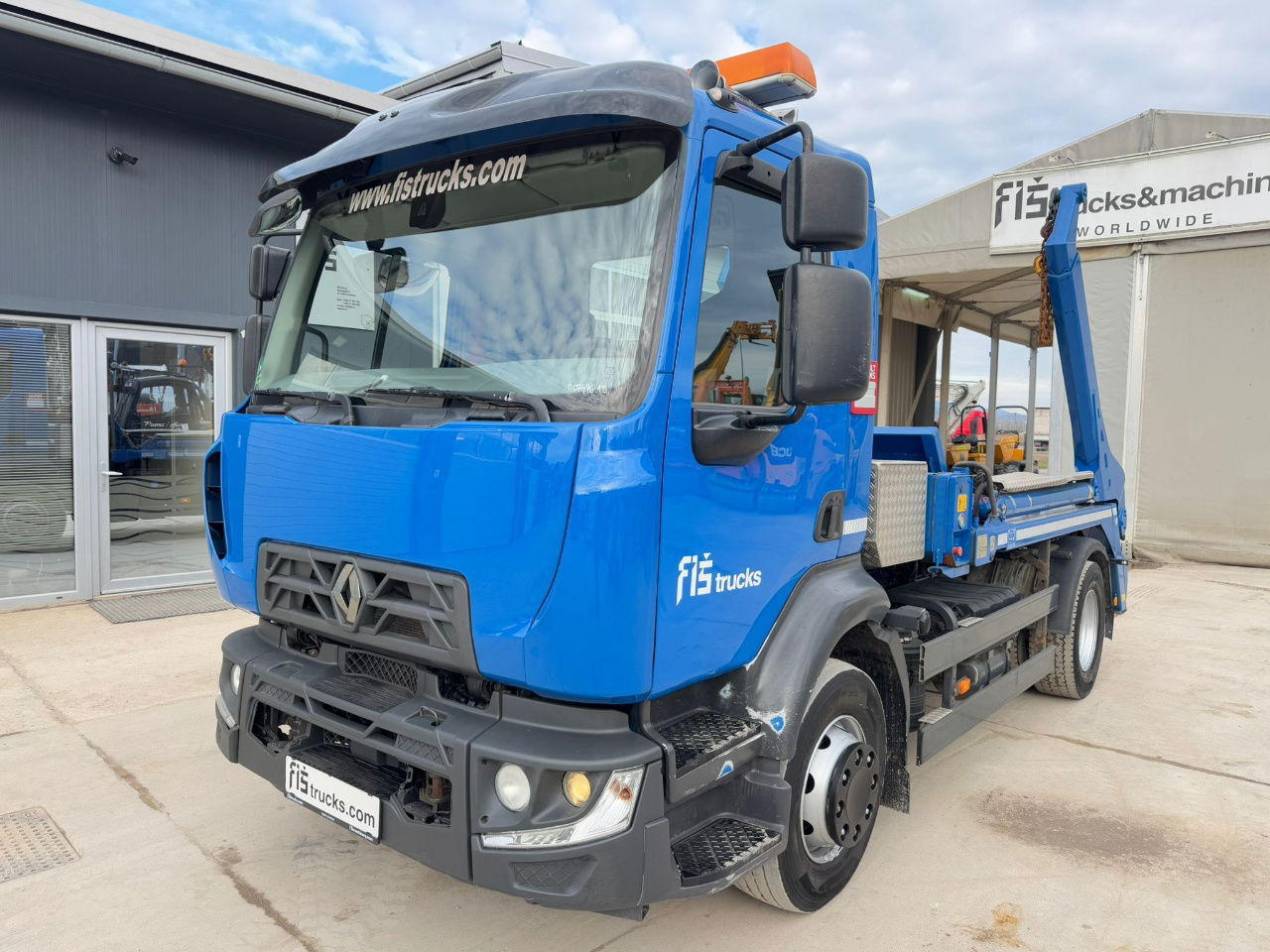 Renault 16.280 4X2 meiller absetz tipper - Camião transportador de contêineres/ Caixa móvel: foto 1 Renault 16.280 4X2 meiller absetz tipper - Camião transportador de contêineres/ Caixa móvel: foto 1