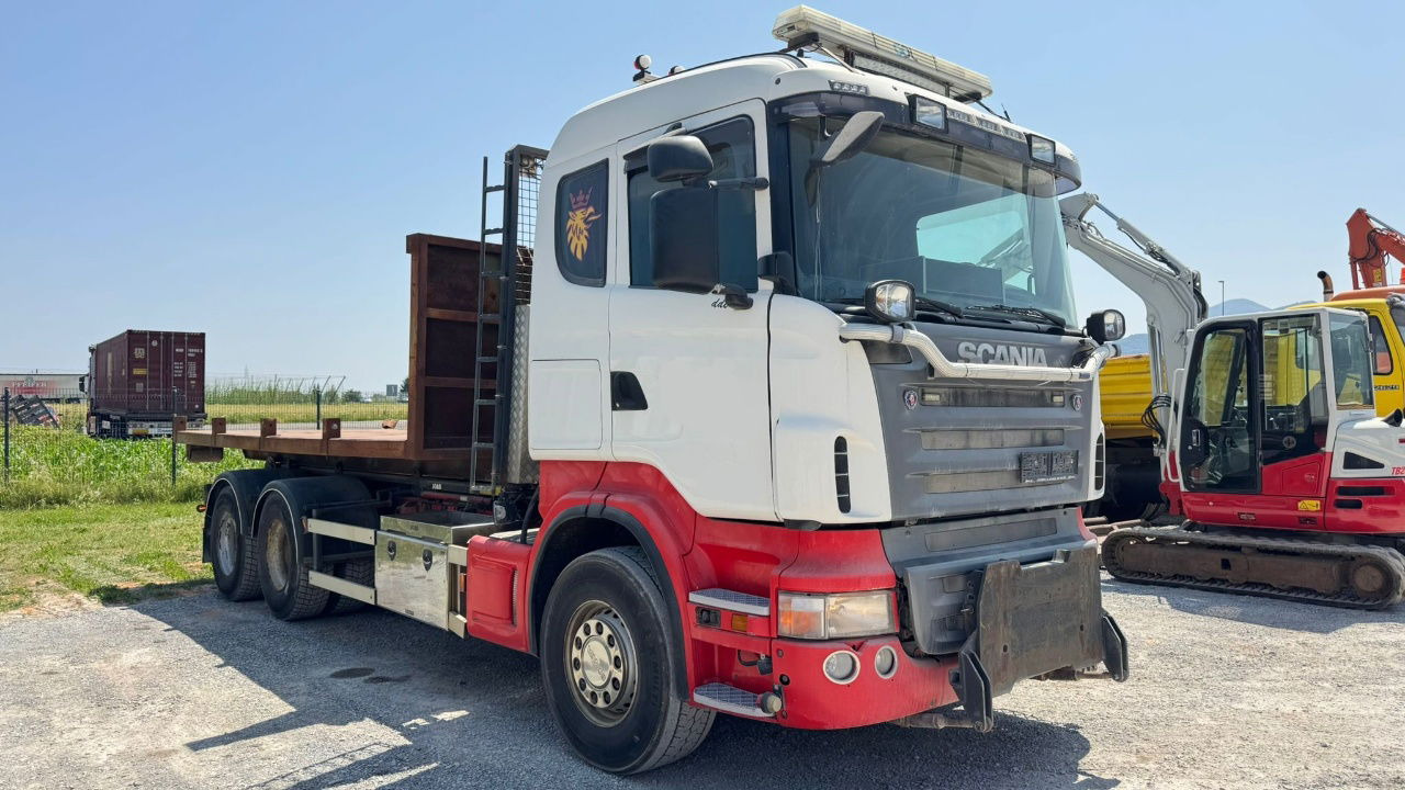 Scania R400 6x2 abroll tipper + plato - Camião transportador de contêineres/ Caixa móvel: foto 3 Scania R400 6x2 abroll tipper + plato - Camião transportador de contêineres/ Caixa móvel: foto 3