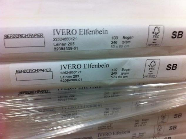 Fine paper Ivero ivory board linen - Máquina de impressão: foto 2 Fine paper Ivero ivory board linen - Máquina de impressão: foto 2