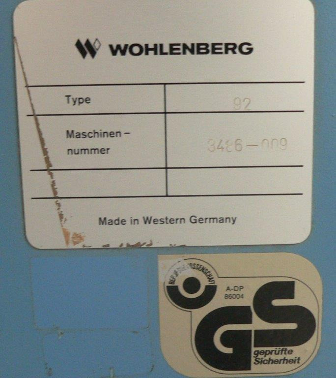 High-speed cutter Wohlenberg WP 92 SPM - Máquina de corte de papel: foto 2 High-speed cutter Wohlenberg WP 92 SPM - Máquina de corte de papel: foto 2