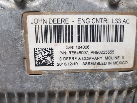 John Deere 6145r Engine Control Unit Re548097, Re580347, Sw63031b - Centralina electrónica por Trator: foto 3 John Deere 6145r Engine Control Unit Re548097, Re580347, Sw63031b - Centralina electrónica por Trator: foto 3
