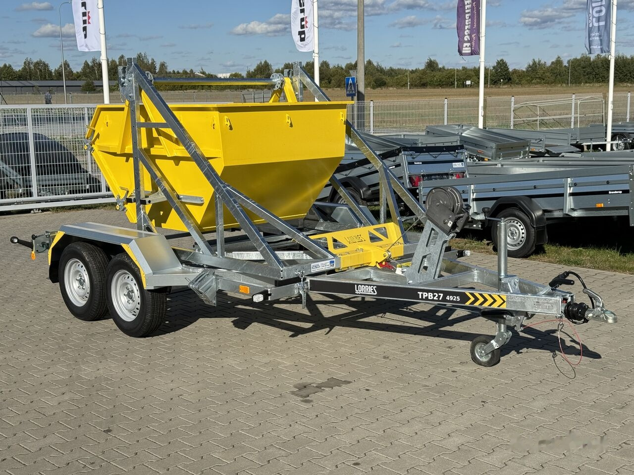 Reboque para bobinas novo Lorries TPB27-4925 + kontener budowlany | 2700kg: foto 1