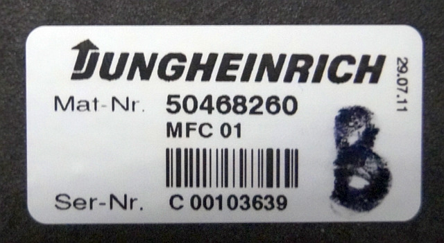 Jungheinrich 50468260 | MFC01 Brake sn C00103639 from ETV214 year 2011  - Centralina electrónica por Equipamento de movimentação: foto 3 Jungheinrich 50468260 | MFC01 Brake sn C00103639 from ETV214 year 2011  - Centralina electrónica por Equipamento de movimentação: foto 3