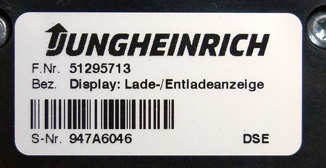 Jungheinrich 51295713 | Battery indicator sn. 947A6046 - Painel de instrumentos por Equipamento de movimentação: foto 3 Jungheinrich 51295713 | Battery indicator sn. 947A6046 - Painel de instrumentos por Equipamento de movimentação: foto 3