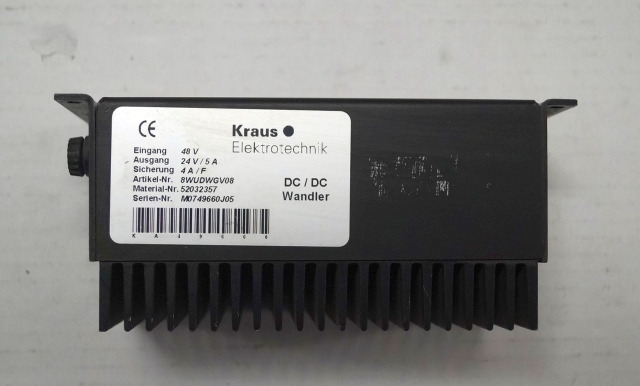 Jungheinrich 52032357 | Omvormer Transformer 48V -> 24V/5A for EKS310 Omvormer Transformer 48V -> 24V/5A for EKS310 - Sistema elétrico por Equipamento de movimentação: foto 1 Jungheinrich 52032357 | Omvormer Transformer 48V -> 24V/5A for EKS310 Omvormer Transformer 48V -> 24V/5A for EKS310 - Sistema elétrico por Equipamento de movimentação: foto 1