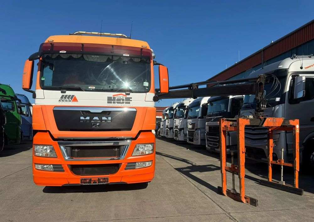 MAN TGX 26.480 • HDS Atlas 145.2 •Oś podnoszona i skrętna 426 tys. km - Zestaw z przyczepą Schwarzmüller Oś przednia – resory piórowe, tylna – pneumatyka • - Camião de caixa aberta/ Plataforma, Camião grua: foto 4 MAN TGX 26.480 • HDS Atlas 145.2 •Oś podnoszona i skrętna 426 tys. km - Zestaw z przyczepą Schwarzmüller Oś przednia – resory piórowe, tylna – pneumatyka • - Camião de caixa aberta/ Plataforma, Camião grua: foto 4