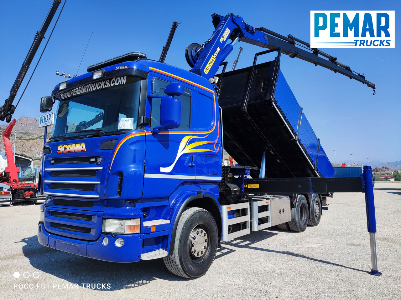 SCANIA R 420 6X2 GRUA PALFINGER PK 23002 BASCULANTE - Camião basculante, Camião grua: foto 1 SCANIA R 420 6X2 GRUA PALFINGER PK 23002 BASCULANTE - Camião basculante, Camião grua: foto 1