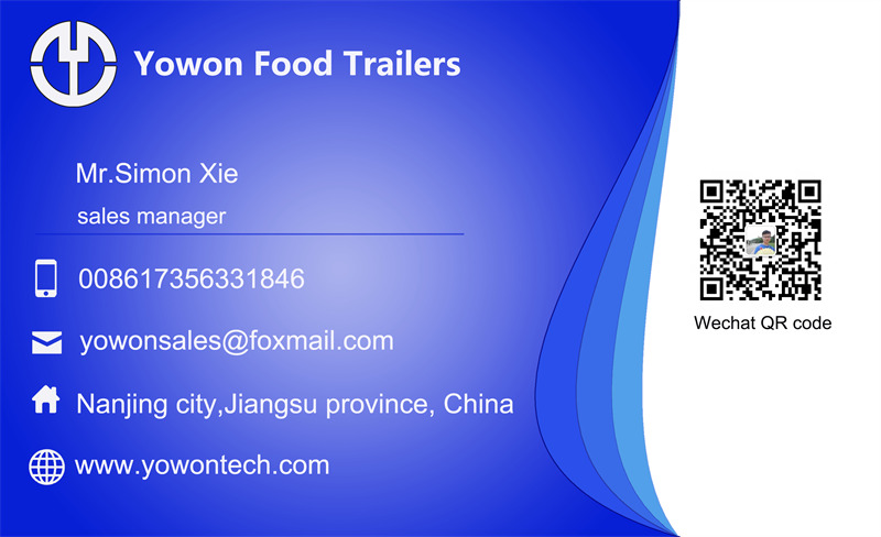 Roulote bar para transporte de alimentos novo YOWON European standard food trailer with CE certificate: foto 9