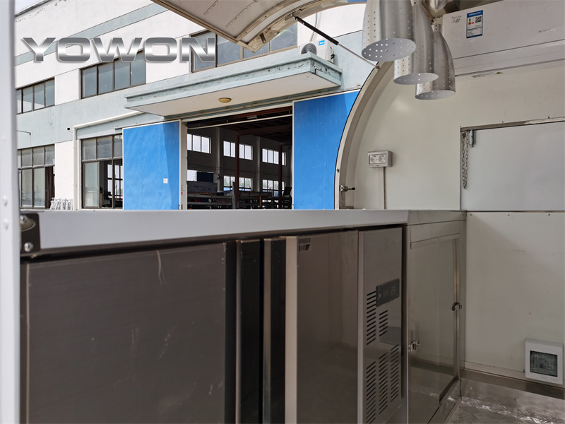Roulote bar para transporte de alimentos novo YOWON Fully customized food vending cart mobile street fast food trailer: foto 13