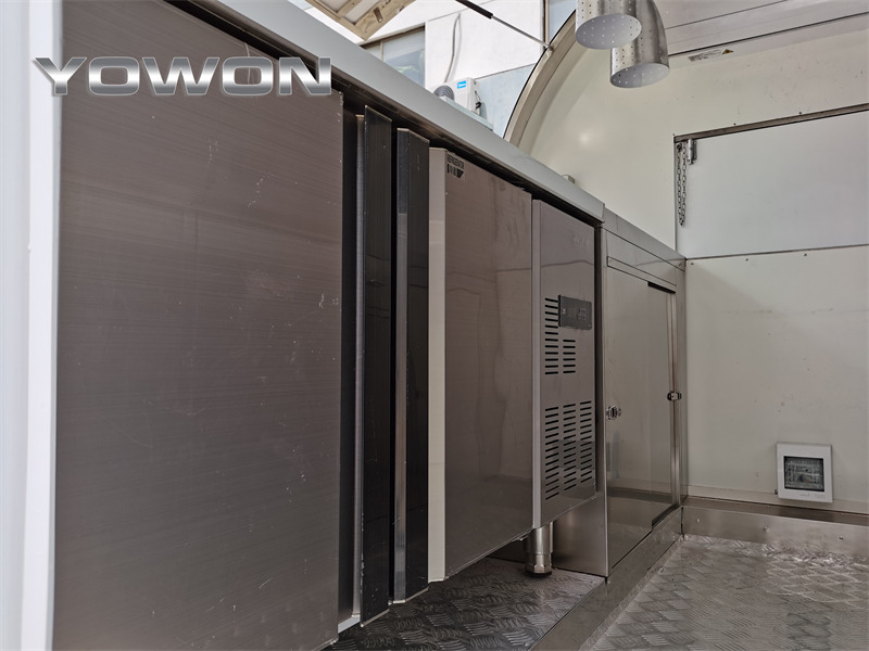 Roulote bar para transporte de alimentos novo YOWON Fully customized food vending cart mobile street fast food trailer: foto 14