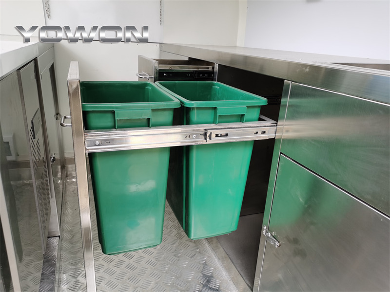 Roulote bar para transporte de alimentos novo YOWON Fully customized food vending cart mobile street fast food trailer: foto 18