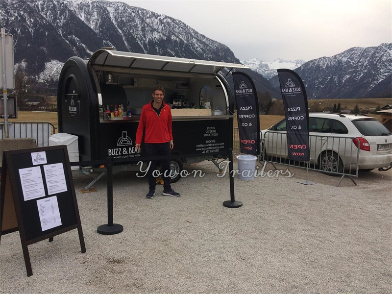 YOWON small fiberglass food vending trailer hot dog cart for Europe - Roulote bar: foto 2 YOWON small fiberglass food vending trailer hot dog cart for Europe - Roulote bar: foto 2