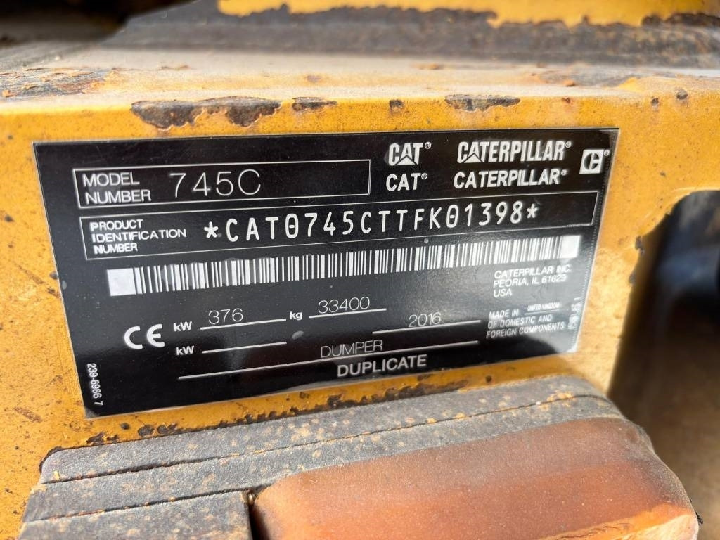 Caminhão articulado CAT 745 C: foto 11