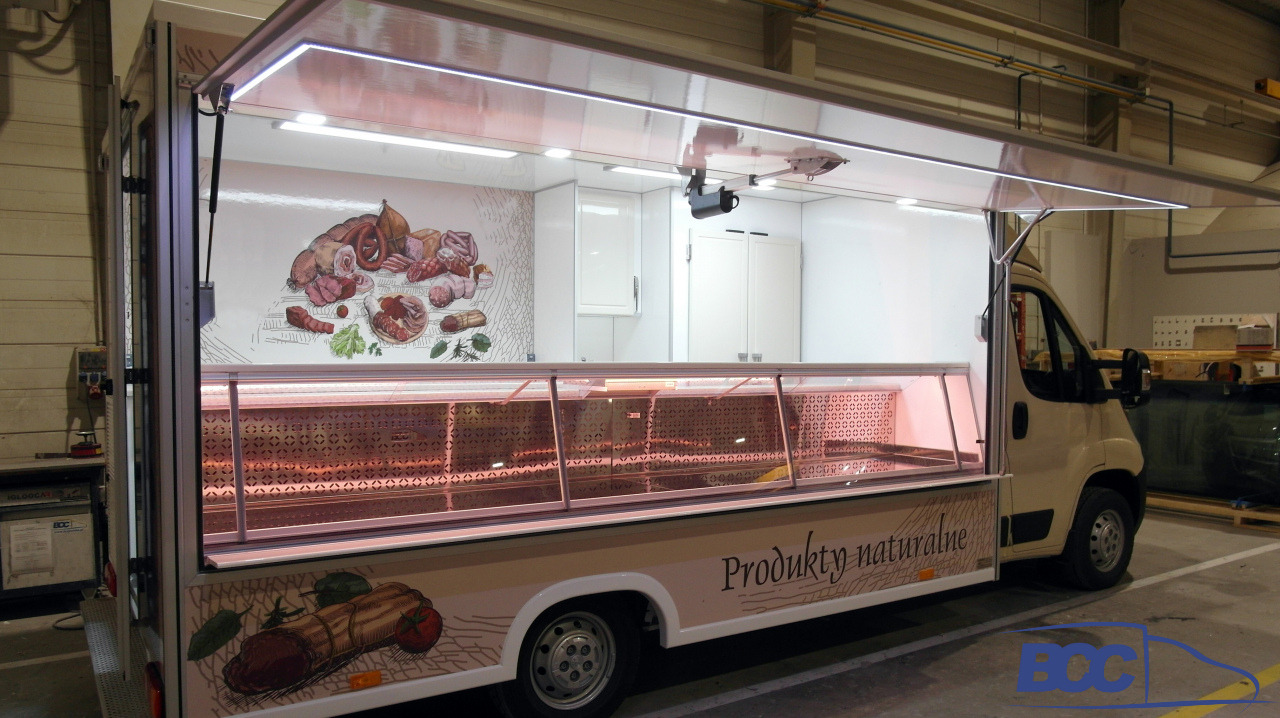 Food truck para transporte de alimentos novo BCC POLSKA - FOOD TRUCK - MOBILNY SKLEP MIĘSNY PEUGEOT BOXER: foto 12