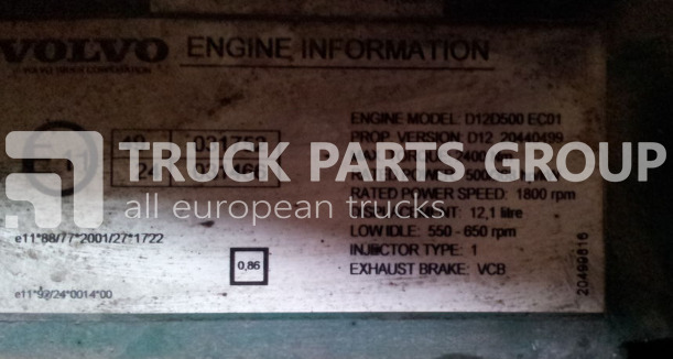 VOLVO FH12 D12D engine control unit, ECU, EDC, D control unit - Centralina electrónica por Camião: foto 1 VOLVO FH12 D12D engine control unit, ECU, EDC, D control unit - Centralina electrónica por Camião: foto 1