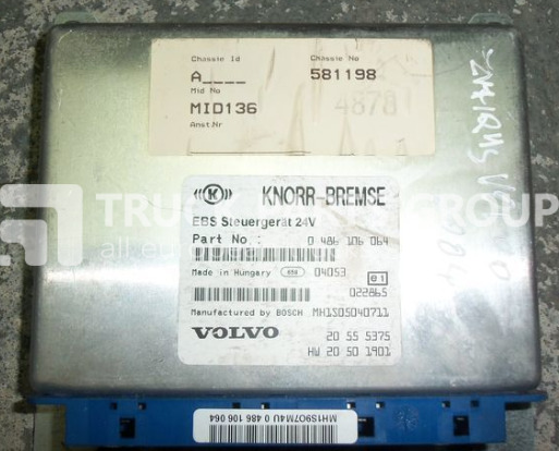 VOLVO FH12 ECU, EDC, EBS Control unit 20555375, 0486106064, 20410009, control unit - Centralina electrónica por Camião: foto 5 VOLVO FH12 ECU, EDC, EBS Control unit 20555375, 0486106064, 20410009, control unit - Centralina electrónica por Camião: foto 5