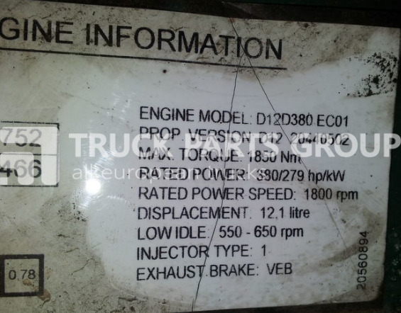 VOLVO FH12, FH12 EURO 3 emission, engine control unit, engine computer control unit - Centralina electrónica por Camião: foto 4 VOLVO FH12, FH12 EURO 3 emission, engine control unit, engine computer control unit - Centralina electrónica por Camião: foto 4