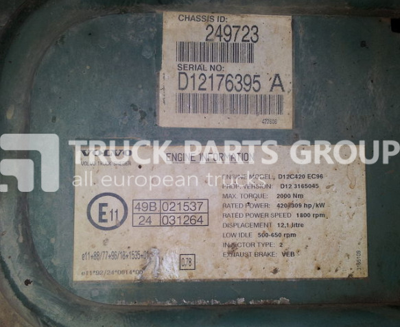 VOLVO FH12, FM12 engine control unit, engine computer D12C engine type control unit - Centralina electrónica por Camião: foto 2 VOLVO FH12, FM12 engine control unit, engine computer D12C engine type control unit - Centralina electrónica por Camião: foto 2
