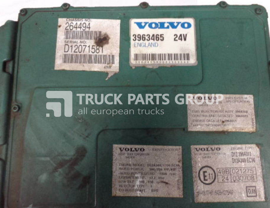 VOLVO FH12 engine control unit ECU, EDC 1677904, 8170700, 8148335, 814 control unit - Centralina electrónica por Camião: foto 1 VOLVO FH12 engine control unit ECU, EDC 1677904, 8170700, 8148335, 814 control unit - Centralina electrónica por Camião: foto 1