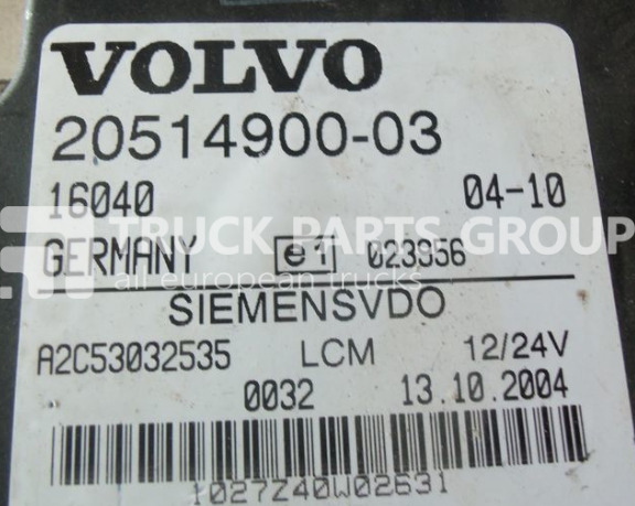 VOLVO FH13, FH13 EURO 4, EURO 5 emission LCM control unit, lightning u control unit - Centralina electrónica por Camião: foto 2 VOLVO FH13, FH13 EURO 4, EURO 5 emission LCM control unit, lightning u control unit - Centralina electrónica por Camião: foto 2